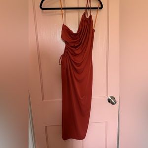Sexy cutout one shoulder dress